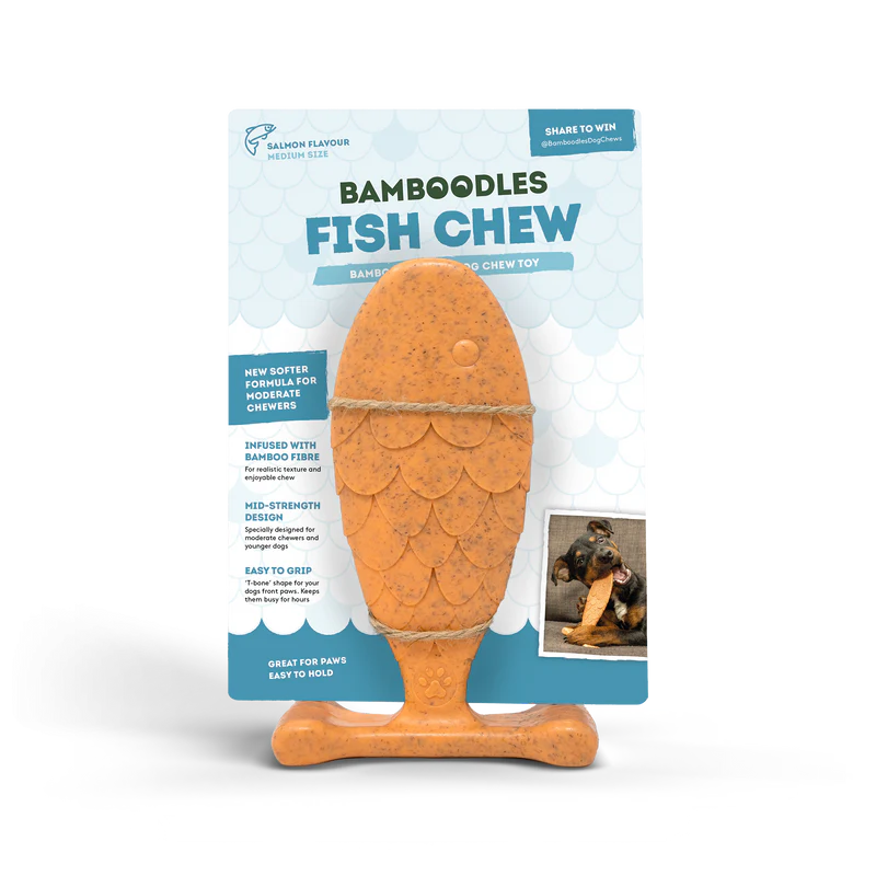 Bamboodles Puppy Fish Chewer Medium