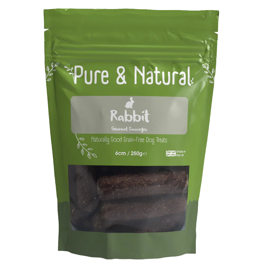 Pure & Natural Rabbit Gourmet Sausages 6cm 250g