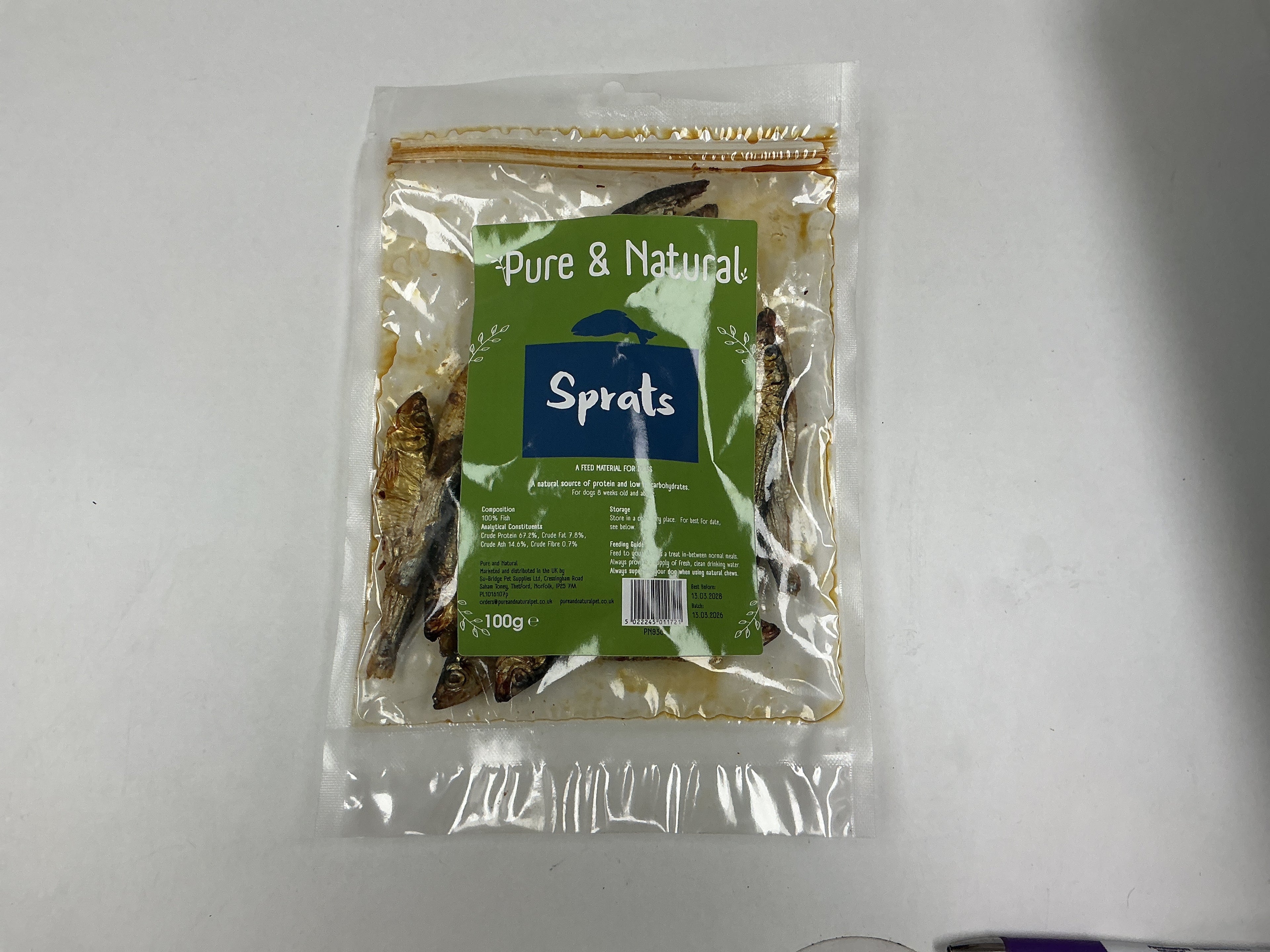 Pure & Natural Sprats 100gm