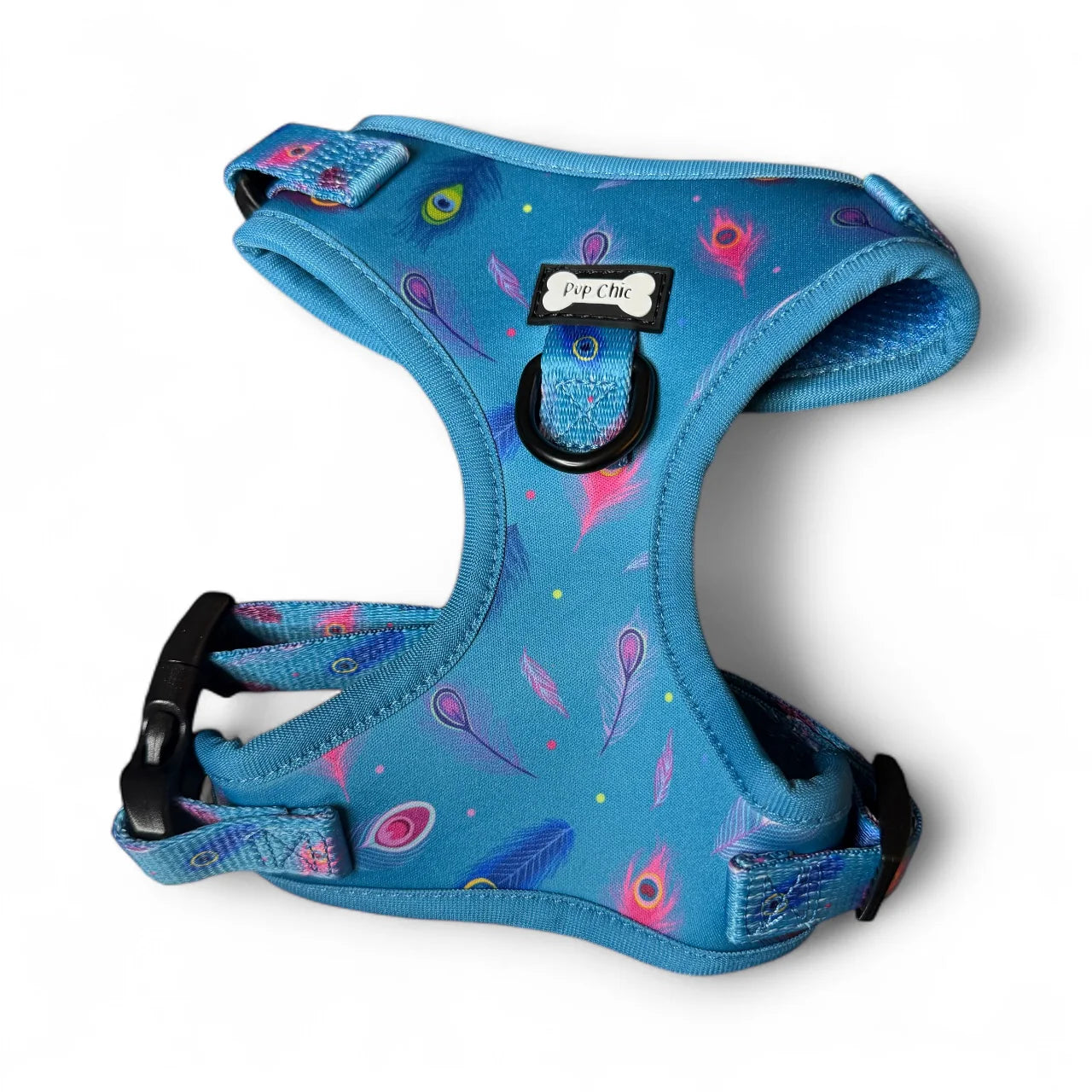 Power Peacock Step-In Adjustable Dog Harness (blue) 🦚💙