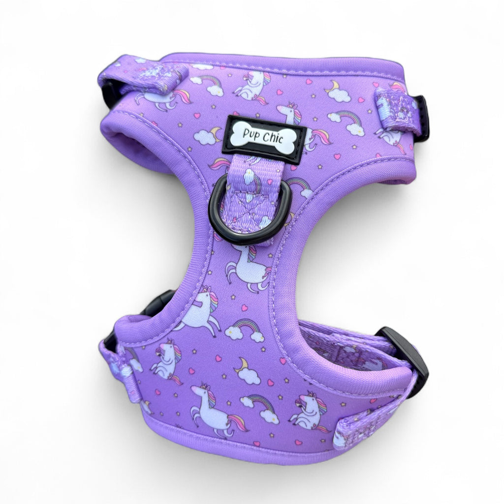 Pup Chic Daydreams & Unicorns Step-In Adjustable Dog Harness