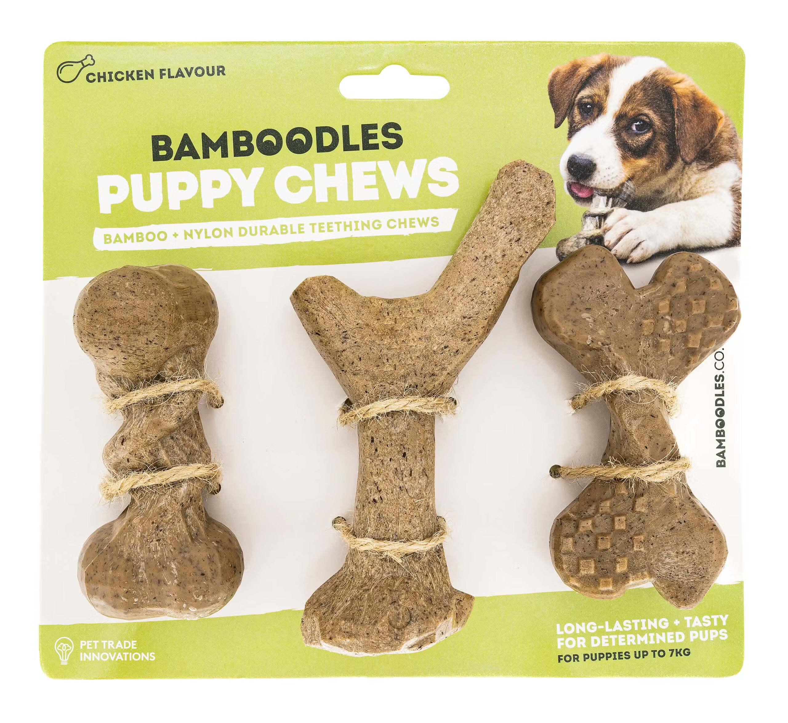 Bamboodles Puppy Chew Bones 3 Pack