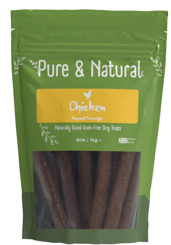 Pure & Natural Chicken Gourmet Sausages 6cm 1kg