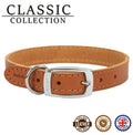 Ancol Classic Leather Collar Tan 26-31cm Size 2