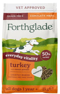Forthglade Lightly Baked Natural Dry Dog Food Turkey 2kg