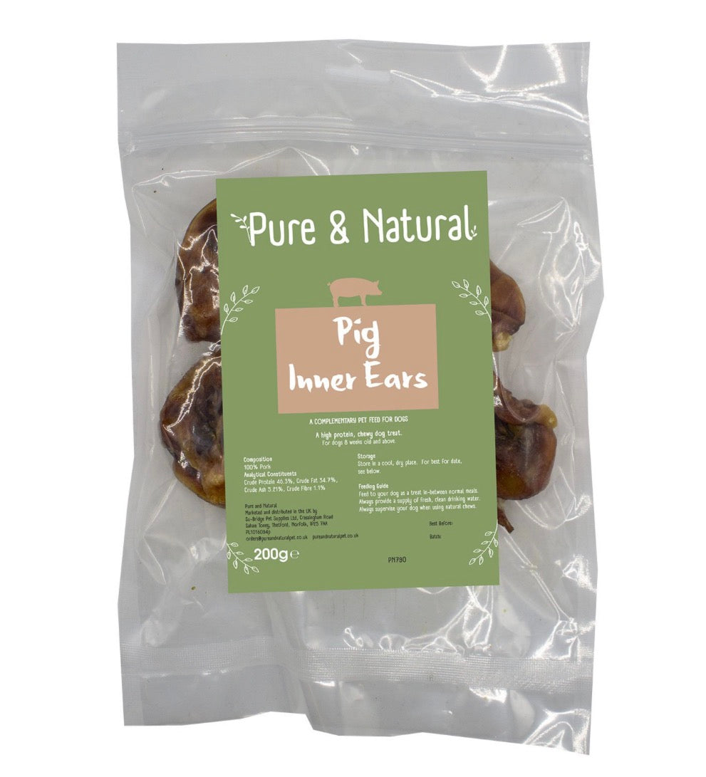 Pure & Natural Pig Inner Ears 200g