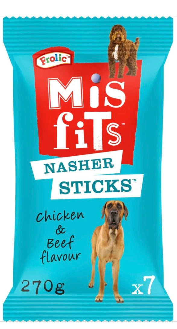 Pedigree Misfits Nasher Sticks with Chicken and Beef x7 Sticks