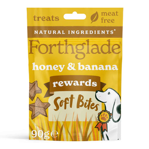 Forthglade Rewards Honey and Banana Soft Bite Treats 90g