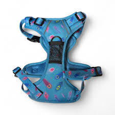 Pup Chic Peacock Power Tactical Harness (blue)
