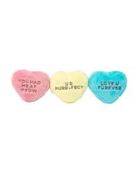 Fuzzyard Candy hearts Dog Toy 3pk