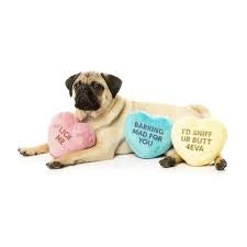 Fuzzyard Candy hearts Dog Toy 3pk