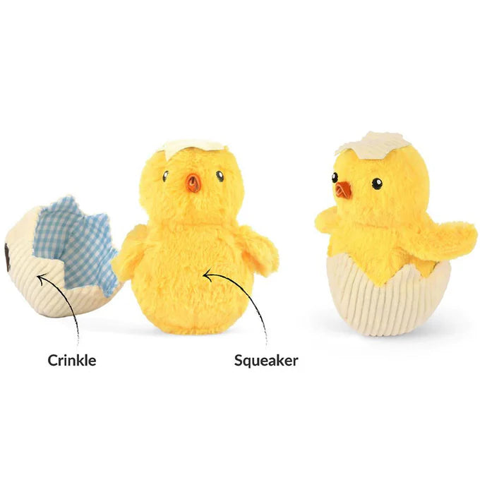 P.L.A.Y. Hippity Hoppity Hatching Chick Yellow Dog Toy
