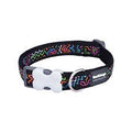 Red Dingo Dog Collar Black Squiggles