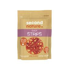 Second Nature Dog Treats Duck Strips 80g