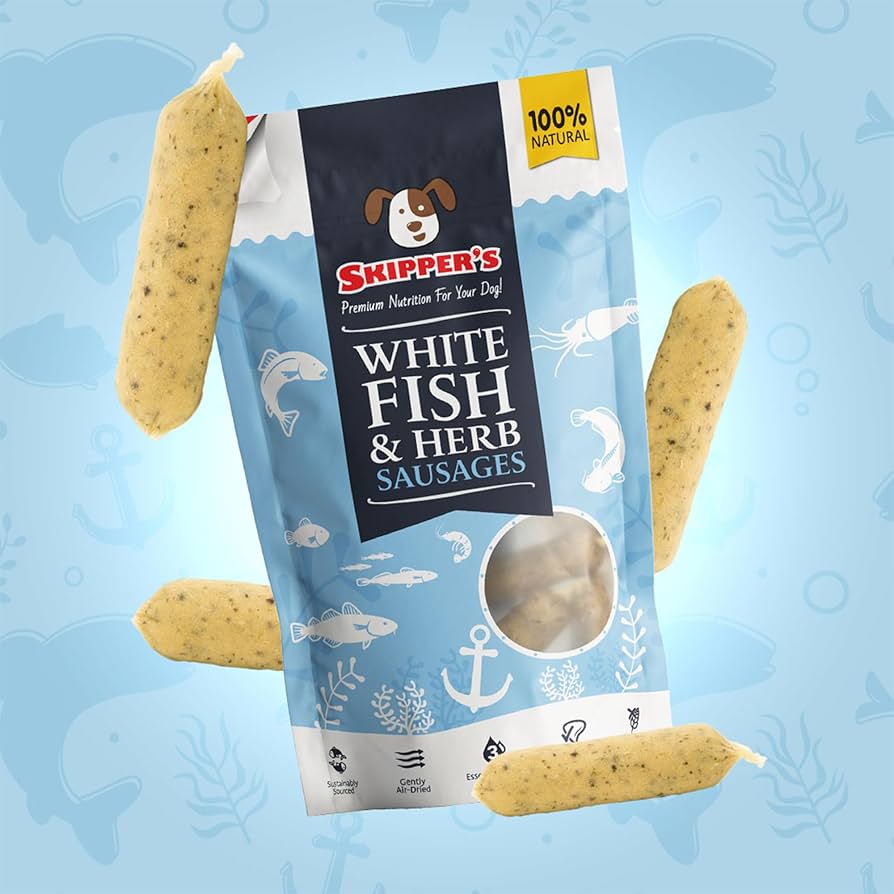 Skippers Dog Whitefish & Herb Sausages 100g