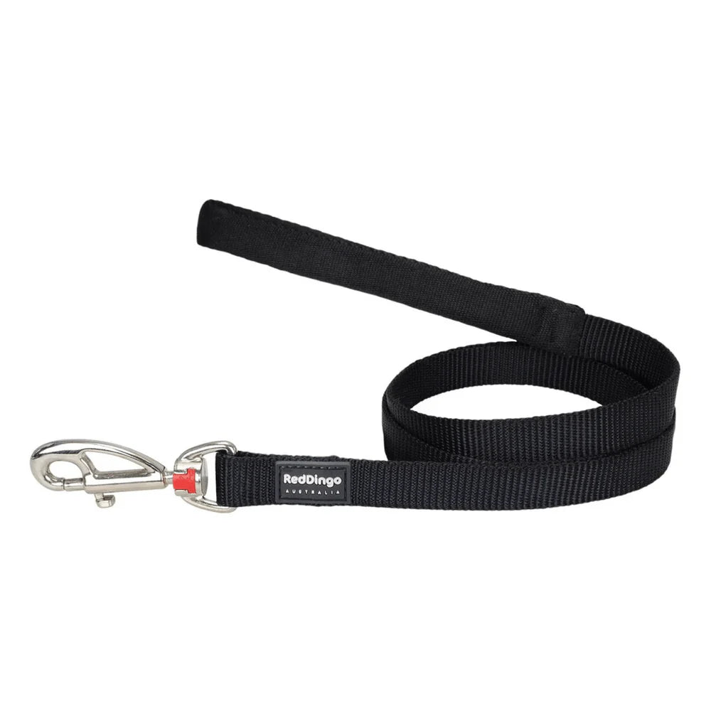 Red Dingo Dog Lead Black