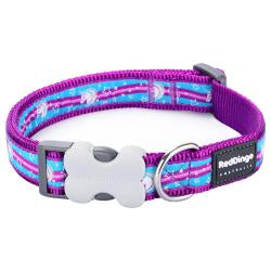 Red Dingo Dog Collar Purple Unicorn