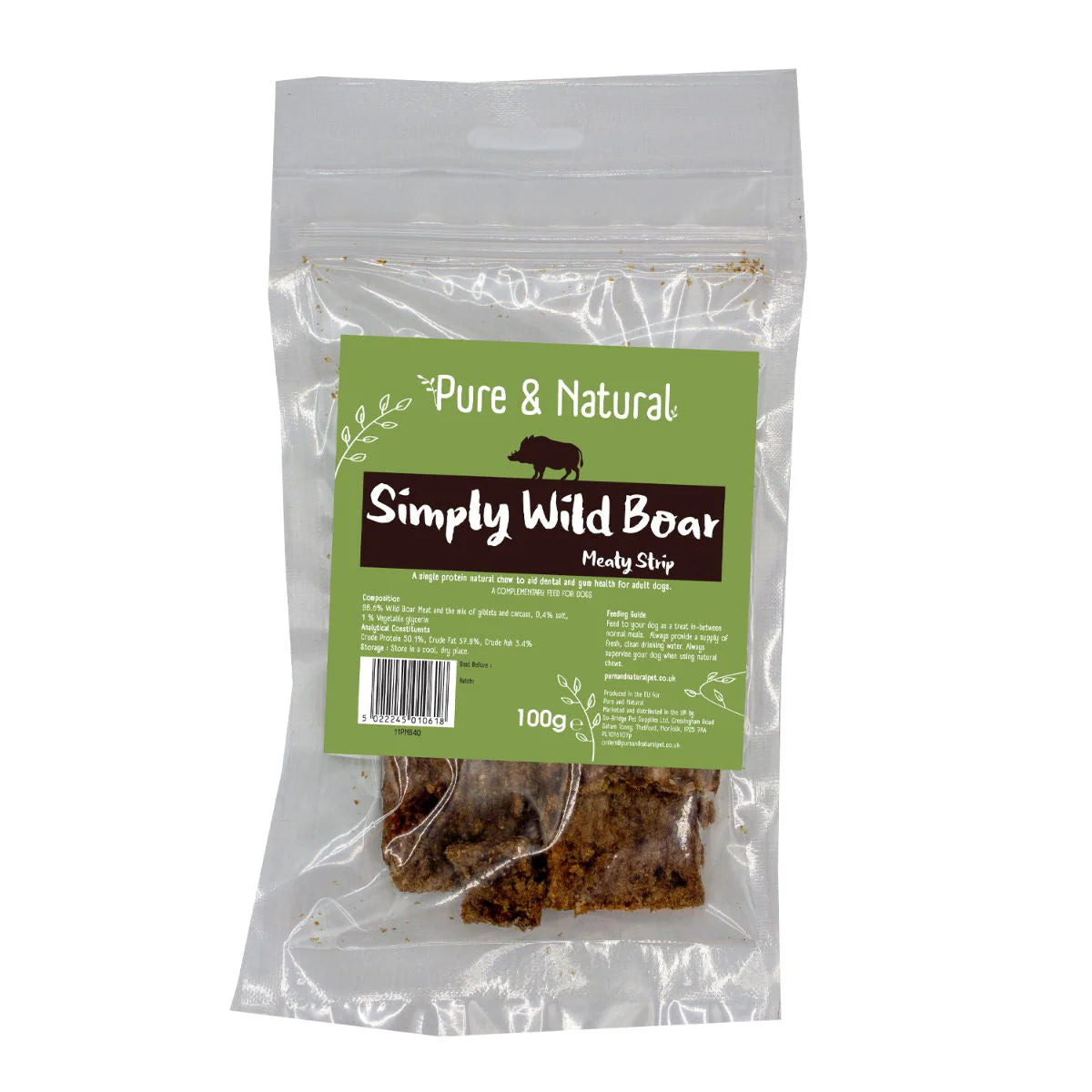 Pure & Natural Simply Wild Boar Meat Strips 100g