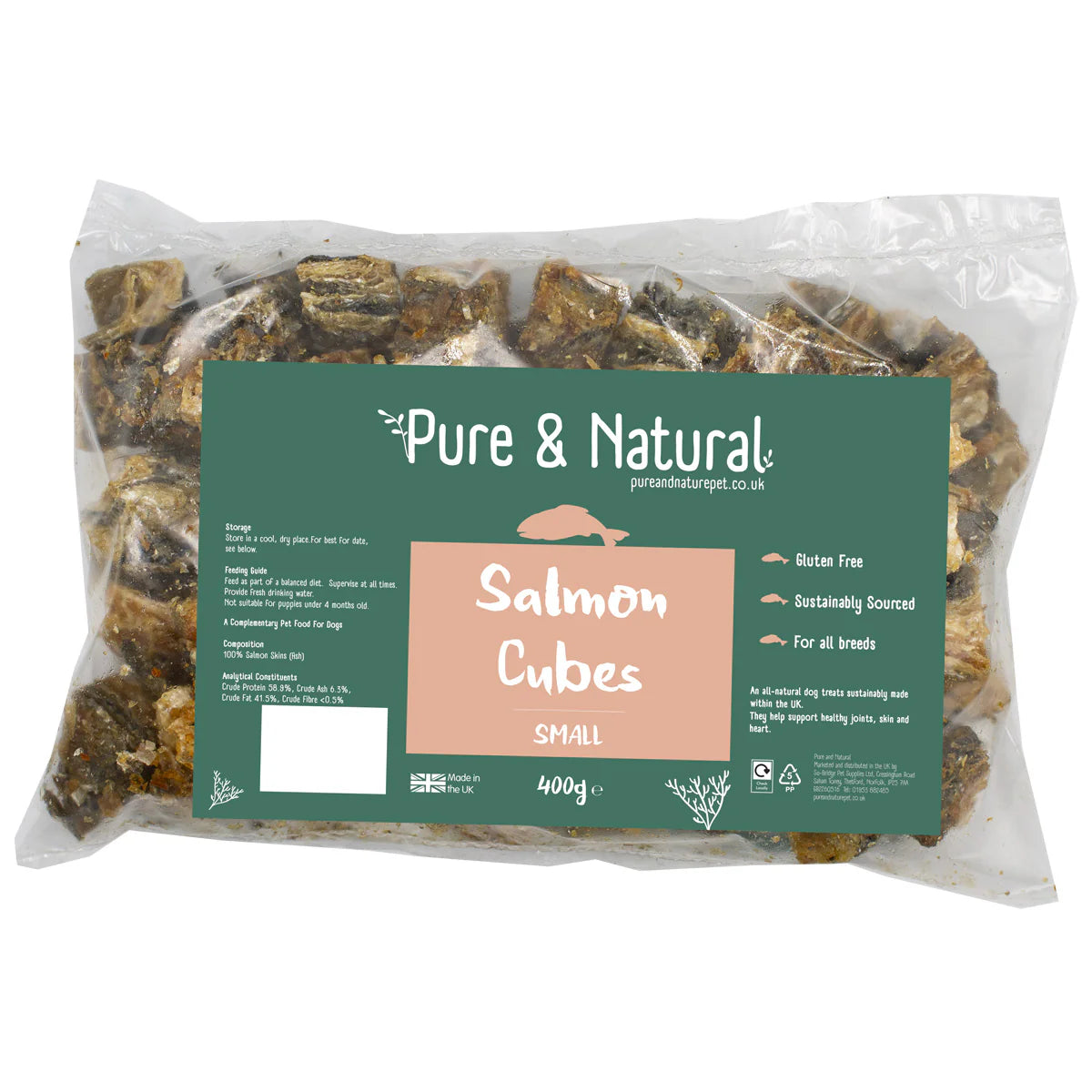 Pure & Natural Salmon Cubes 400g