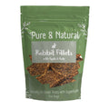 Pure & Natural Air Dried Rabbit Fillets Treats with Superfoods Apple & Kale 100g