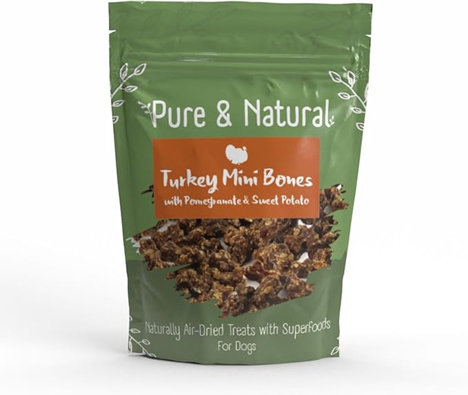 Pure and Natural Air Dried Turkey Mini Bones with Pomegranate and Sweet Potato 100g