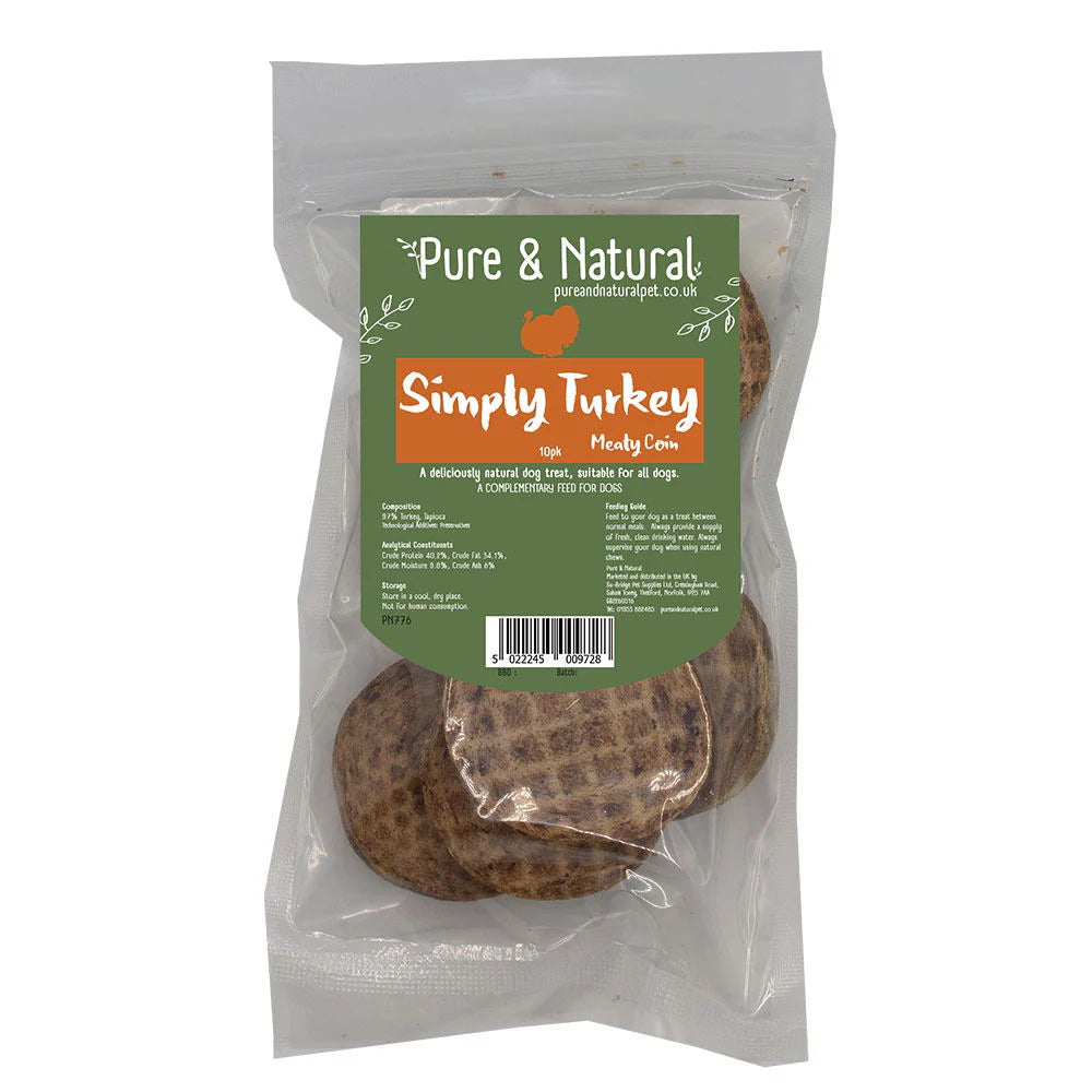 Pure & Natural 10 Simply Meaty Coins Turkey 10 Pack