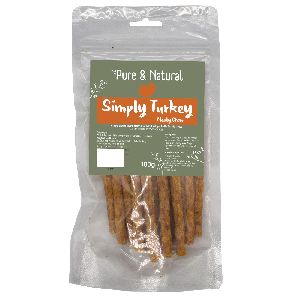 Pure & Natural Meat Sticks Turkey 100g