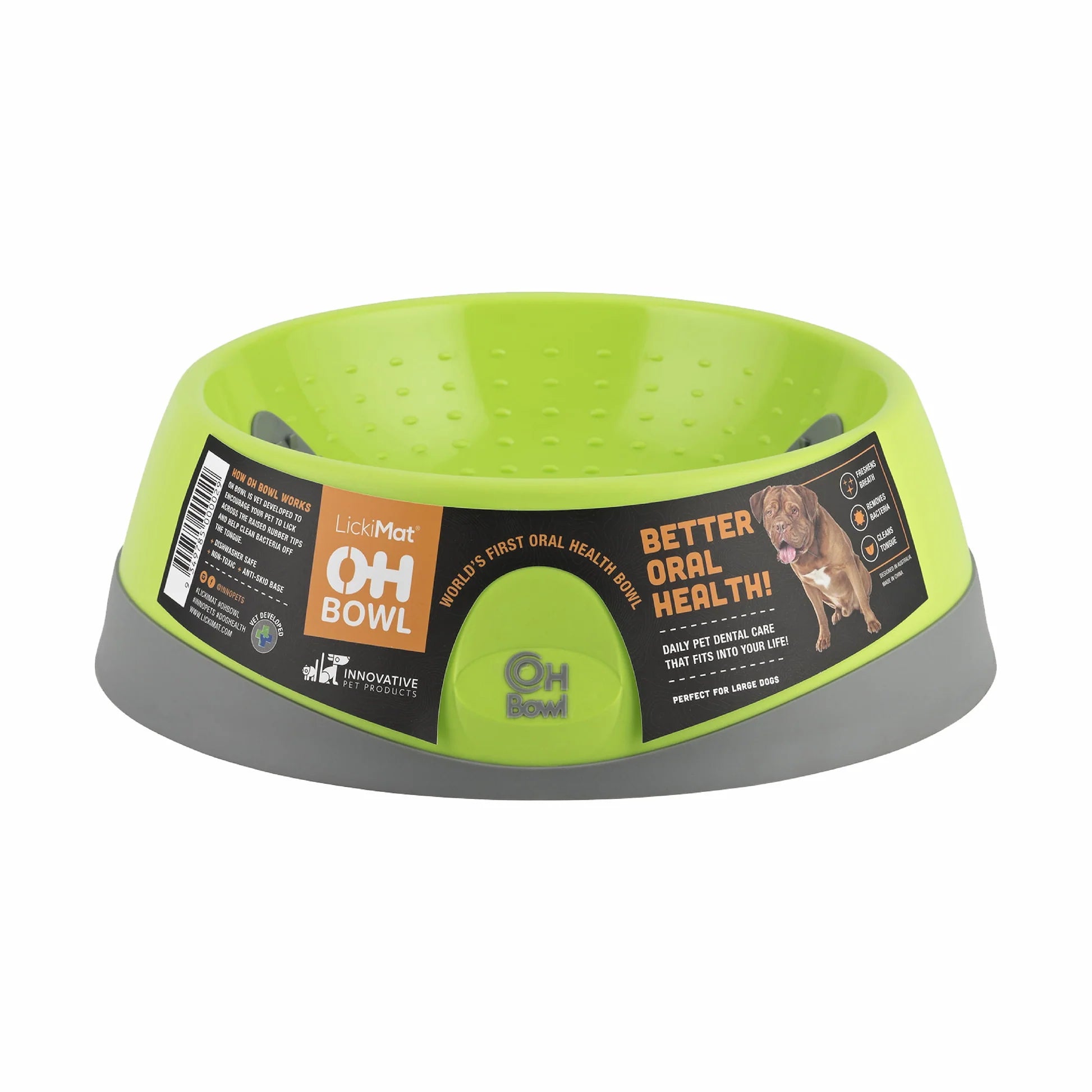 LickiMat Dog OH Bowl Large Green