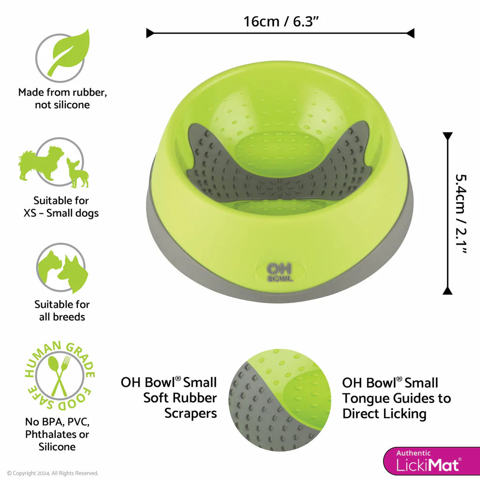 LickiMat Dog OH Bowl Small Green