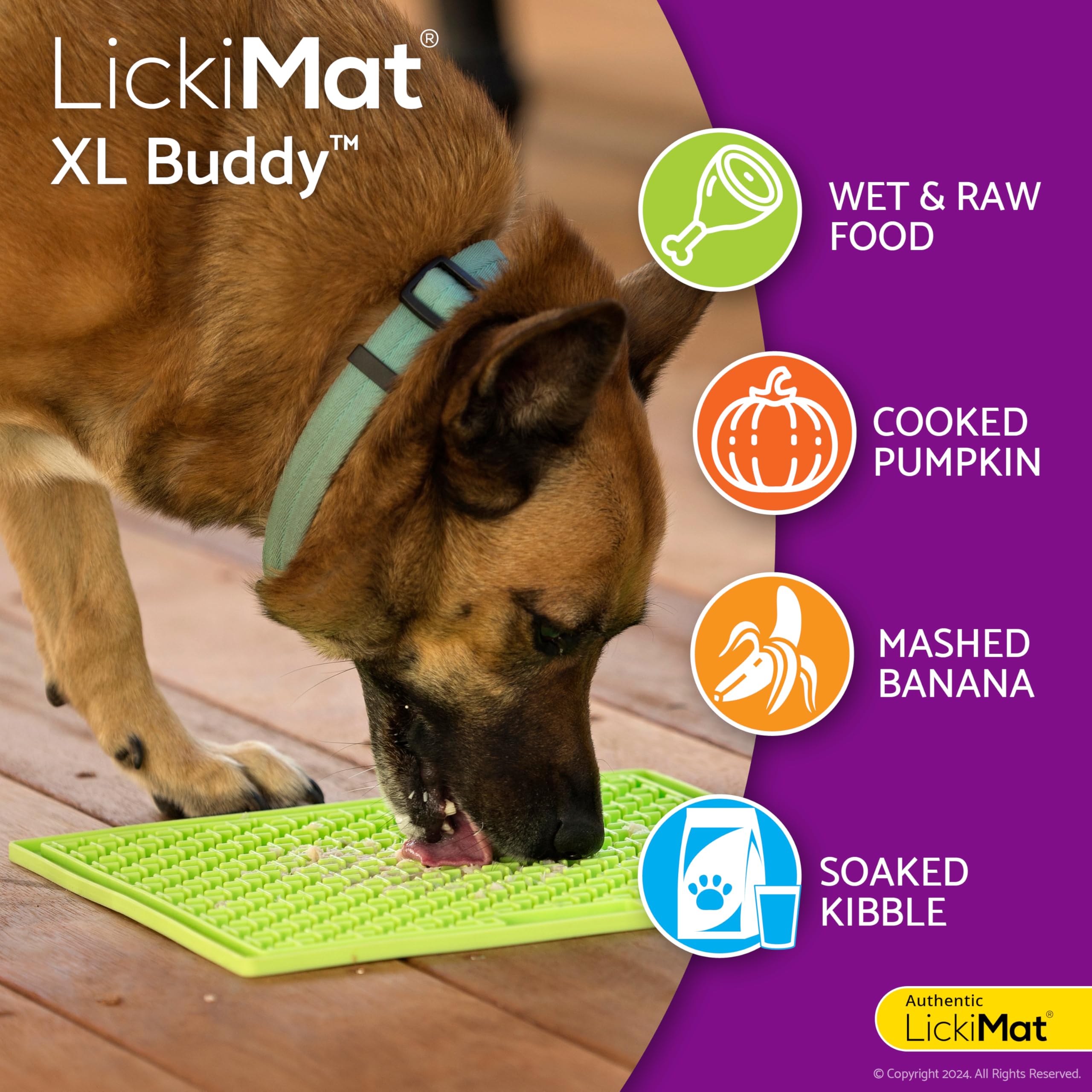 LickiMat Dog Buddy Extra Large Green