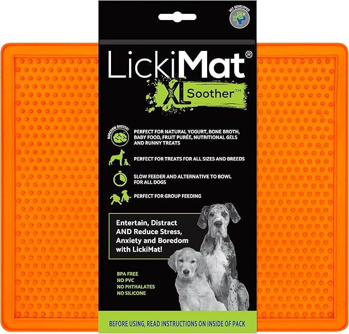 LickiMat Dog Soother Extra Large Orange