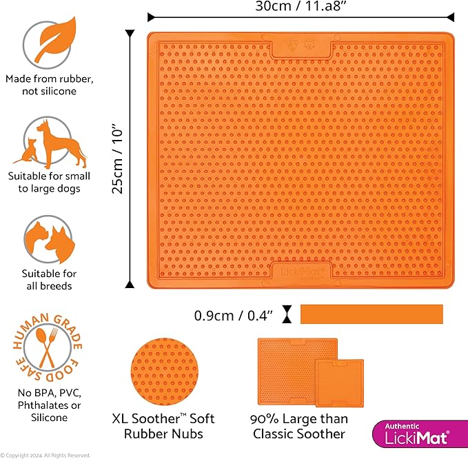 LickiMat Dog Soother Extra Large Orange