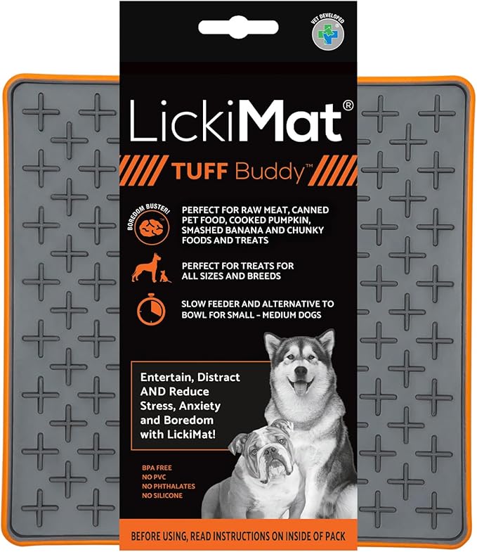 LickiMat Dog Buddy Tuff Orange