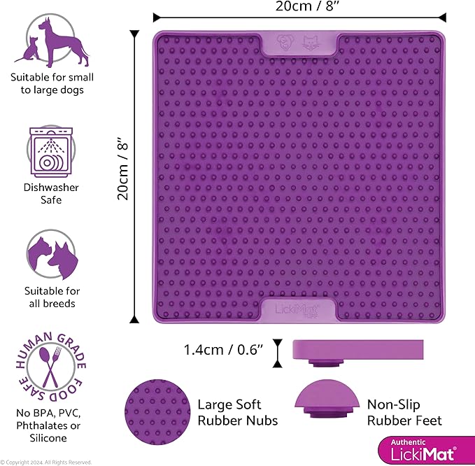 LickiMat Dog Soother Tuff Purple