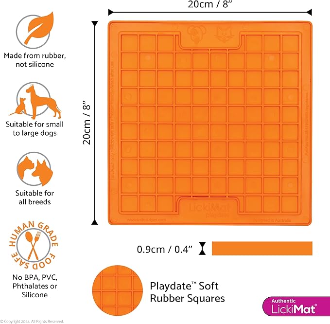 LickiMat Dog Playdate Orange