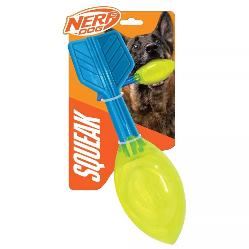 Nerf Dog TPR Squeak Vortex 12in Light Blue/Green