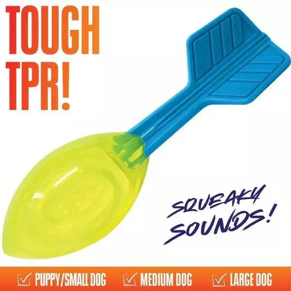 Nerf Dog TPR Squeak Vortex 12in Light Blue/Green