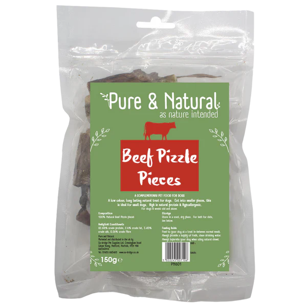 Pure & Natural Beef Pizzle Pieces 150g