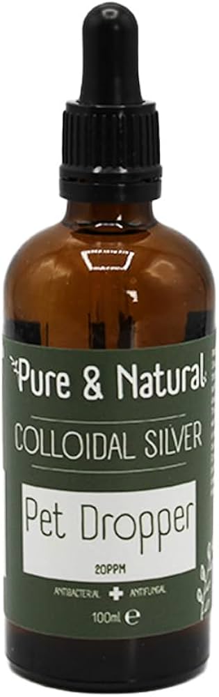 Pure & Natural Colloidal Silver 20ppm for Pets Dropper 100ml