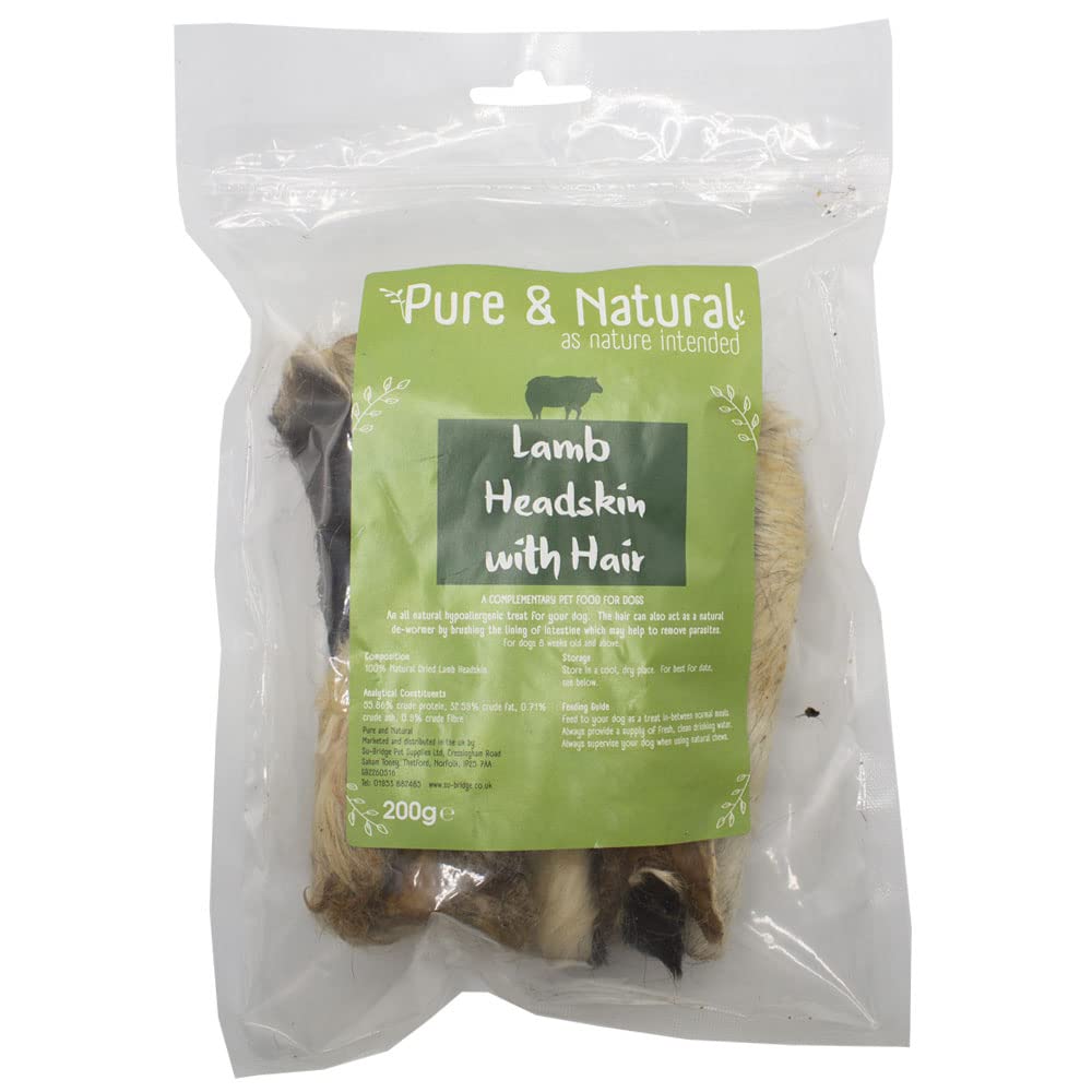 Pure & Natural Lamb Headskin With Hair 200g