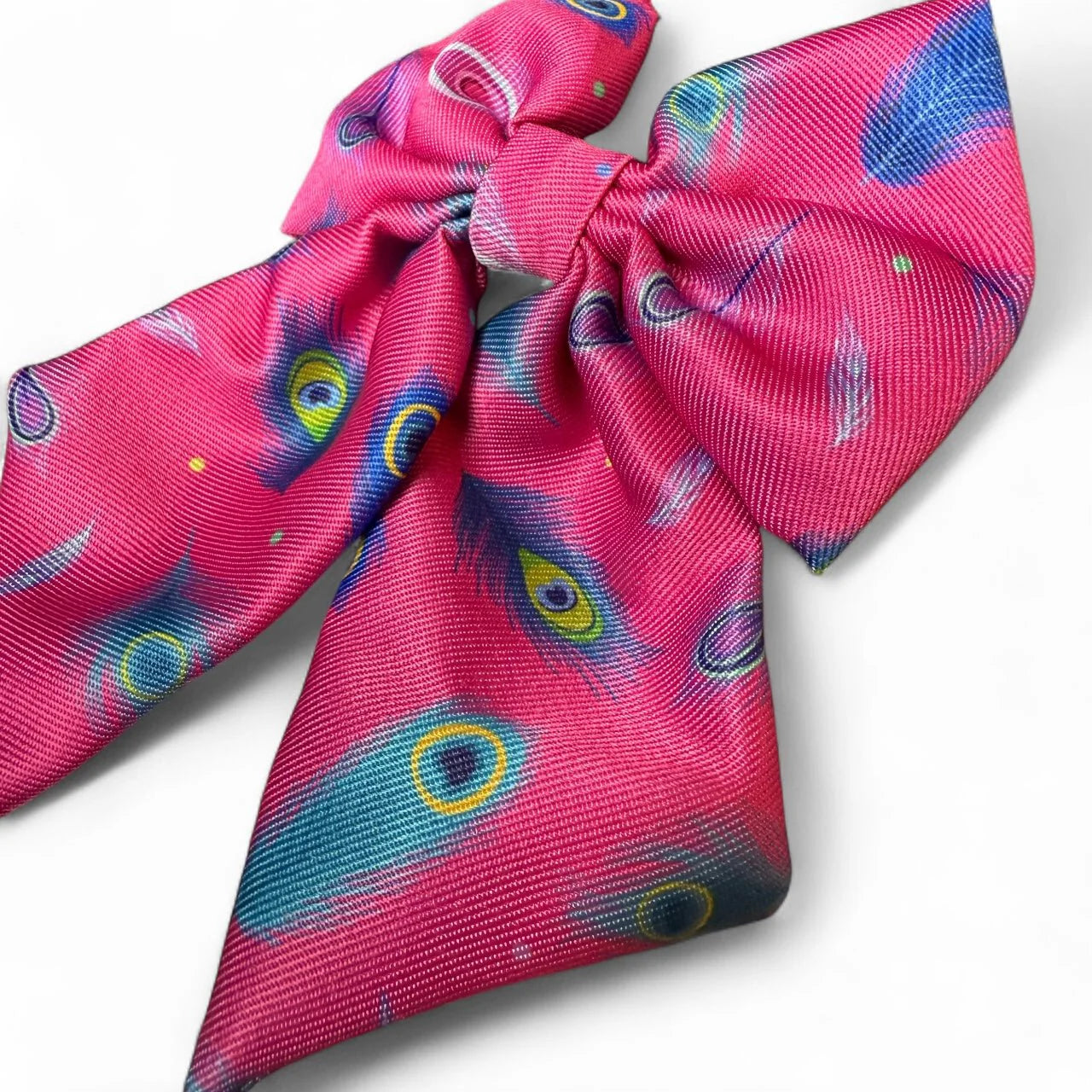 Pup Chic Peacock Power Sailor Bow pink