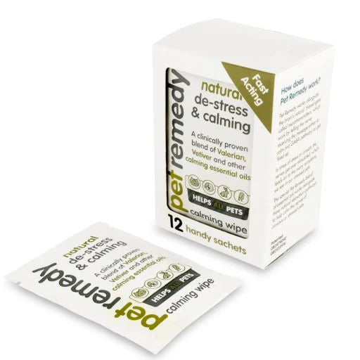 Pet Remedy De-Stress and Calming Wipe Sachets 1x12