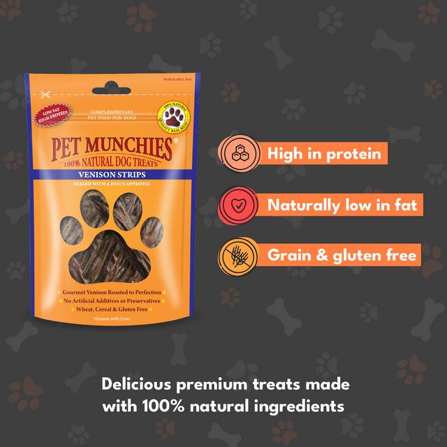 Pet Munchies Venison Strips 75g