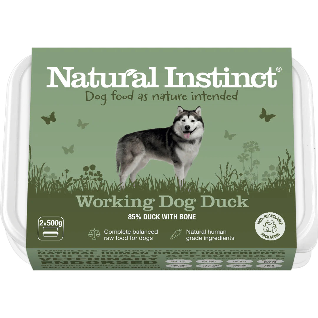 Natural Instinct Working Dog Duck 1kg
