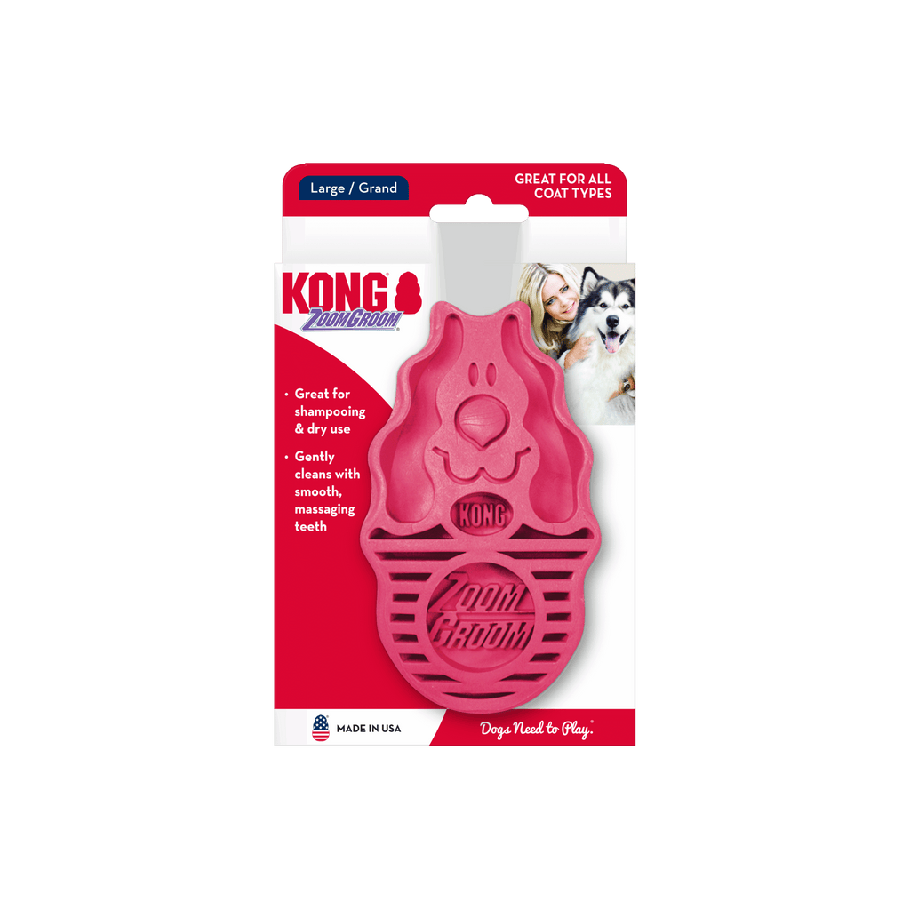 KONG Zoom Groom Raspberry Large