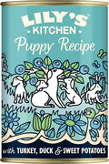 Lilys Kitchen Dog Tin Puppy Recipe Turkey & Duck 400g