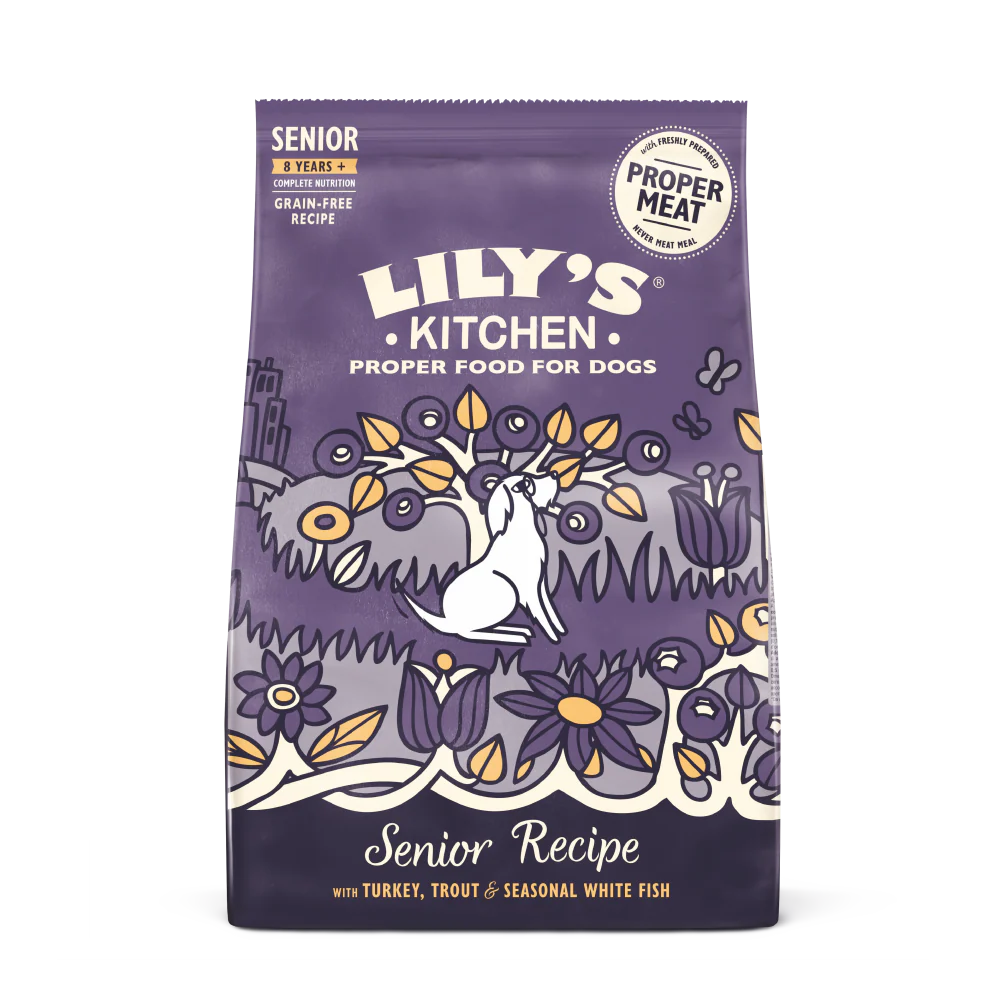 Lilys Kitchen Dog Complete Dry Senior Recipe Turkey & Trout 2.5kg