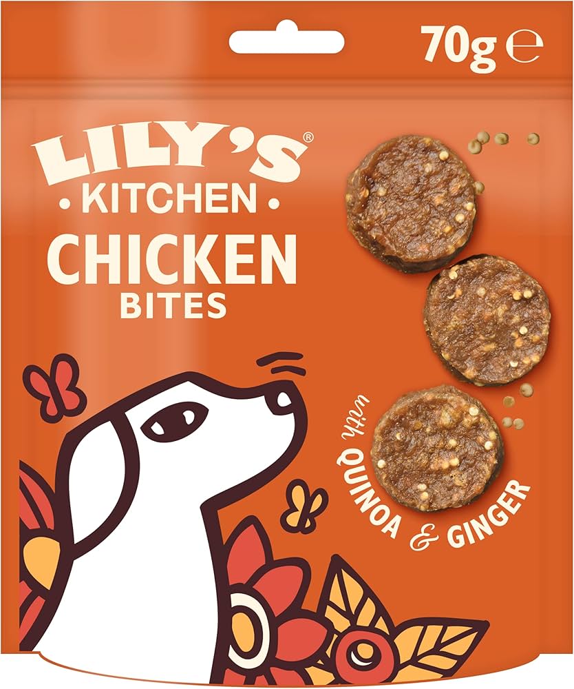 Lilys Kitchen Dog Treats Chomp-Away Chicken Bites 70g