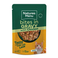 Natures Menu Cat Bites in Gravy with Chicken Pouches 85g