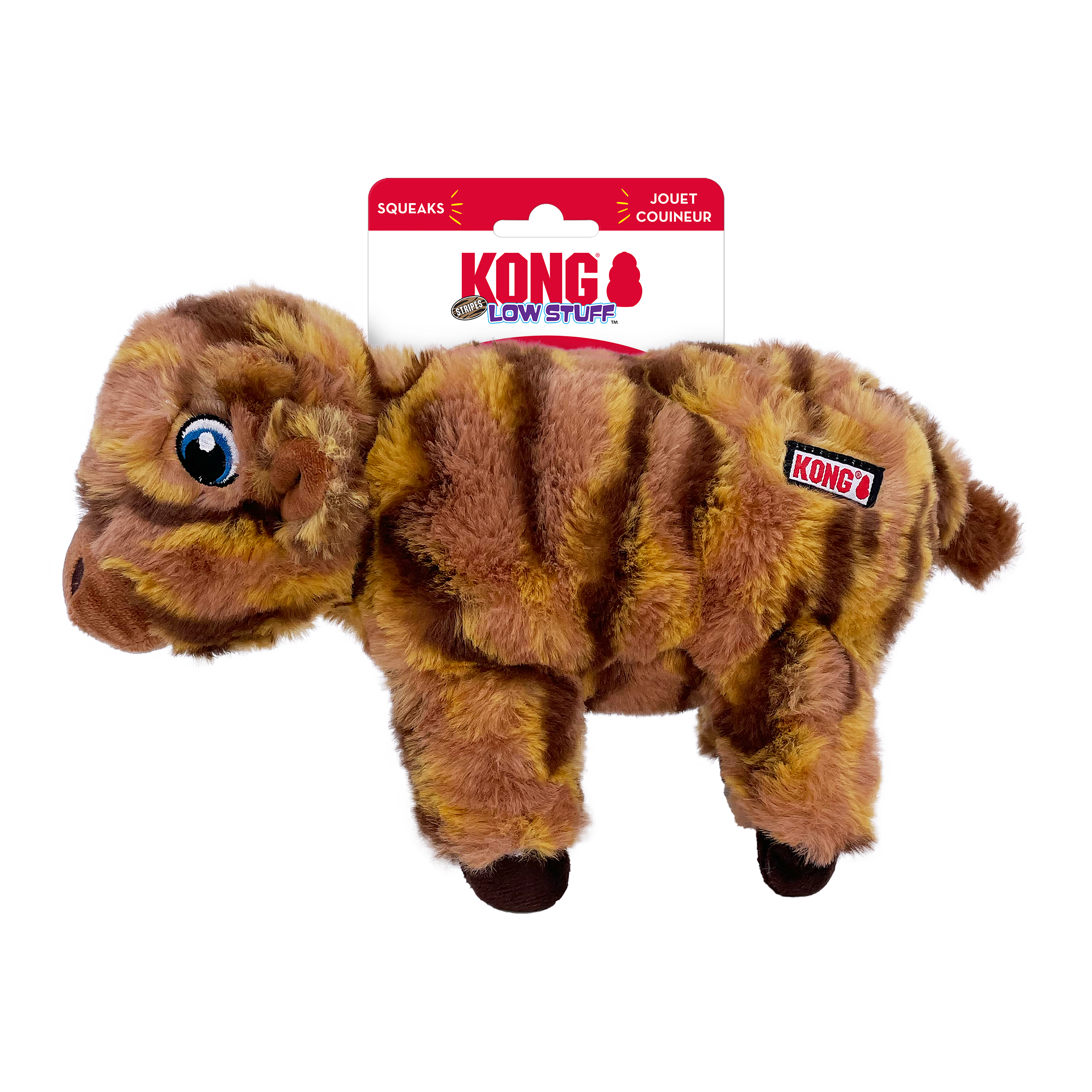 KONG Low Stuff Stripes Cow Medium